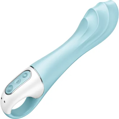 Satisfyer Air Pump Vibrator 5 App Enabled Inflatable 12 Function G Spot Vibrator Blue