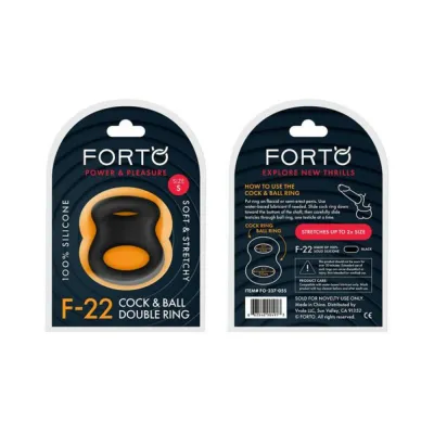 Forto F 22 Double Ring Liquid Silicone 49 55 Mm Black