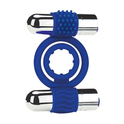 Zolo Duo Vibrating C ring Blue 1 5 Inch