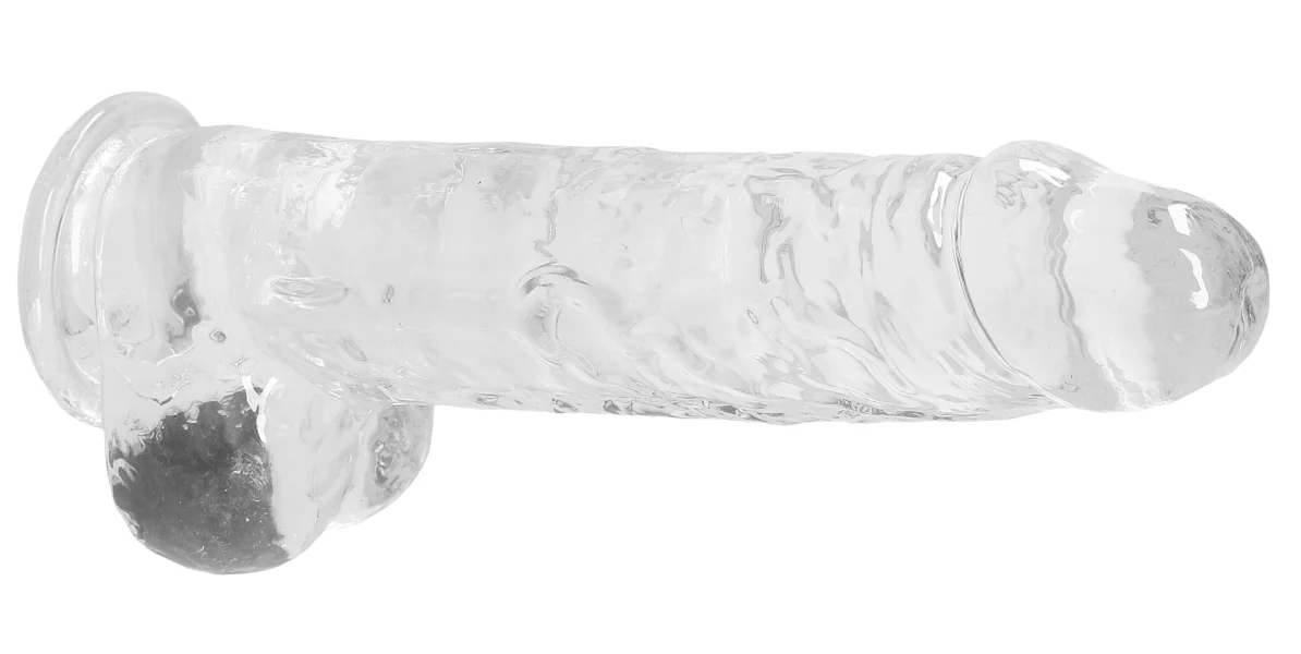 9 Inch Realistic Dildo With Balls - Translucent