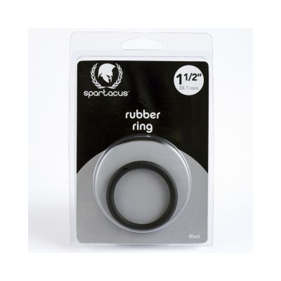 Spartacus Rubber Cock Ring 1 5in black