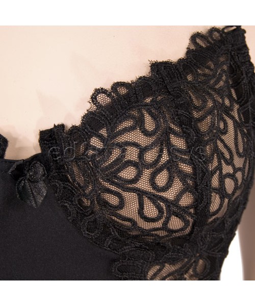 Striped bustier with removable garters
