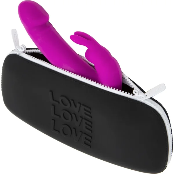 Happy Rabbit LOVE Medium Silicone Zip Storage Case 