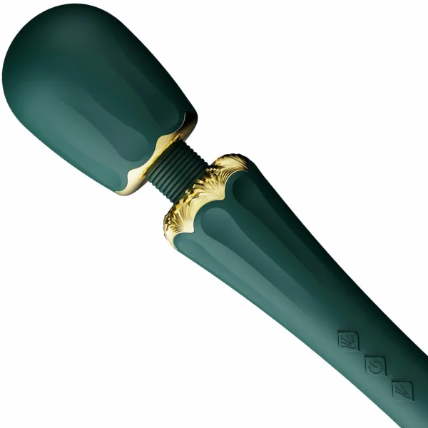 Kyro Vibrating Wand Massager in Turquoise Green by Zalo
