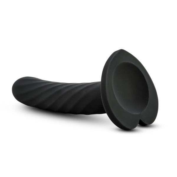 Blush Temptasia Twist Silicone Suction Cup Dildo with Heart-Shaped Base
