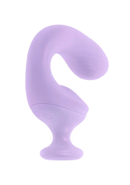 Playboy Pleasure Rev Me Up Rechargeable Waterproof Silicone Dual Stimulation Vibrator - Purple