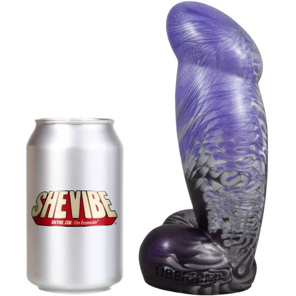 The Ellipse Large 8.75" Silicone Abstract Dildo By Uberrime - Ultra Violet OG