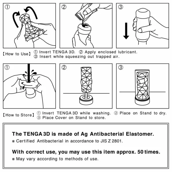 Tenga 3D Penis Masturbation Sleeve - Zen