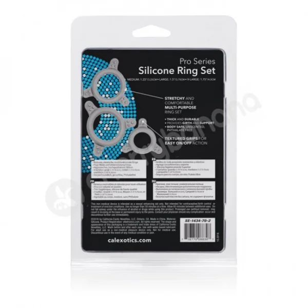 Pro Series Silicone Cock Ring Set