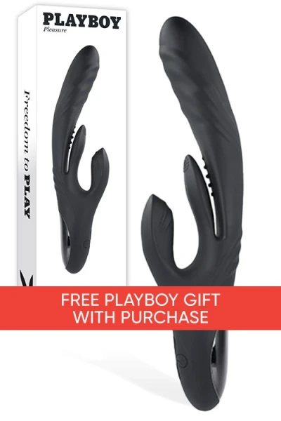 Playboy Rapid Rabbit 9.2" Thrusting Rabbit Vibrator