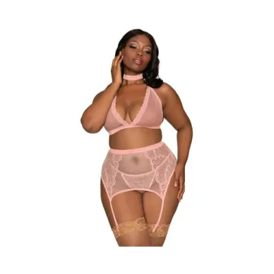 Dg Bra Garterbelt G string Pink Queen