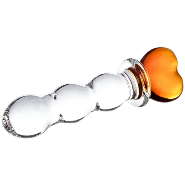 Glacier Glass Red Heart Dildo – 6.5 Inch — image 4 of 5