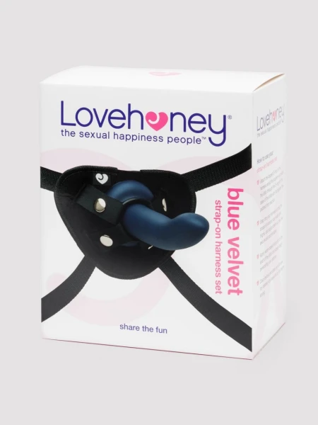 Lovehoney Blue Velvet Silicone Strap-On Harness Kit (5 Piece)
