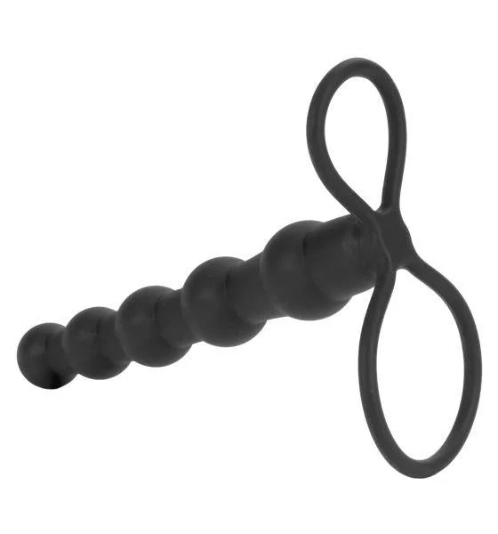 Silicone Beaded Double Rider Black