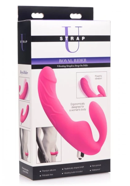 Royal Rider Vibrating Silicone Strapless Strap-On Dildo