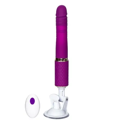 Bondara Push It Purple 10 Function Remote Thrusting Dildo 8 Inch