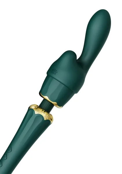 Kyro Vibrating Wand Massager in Turquoise Green by Zalo