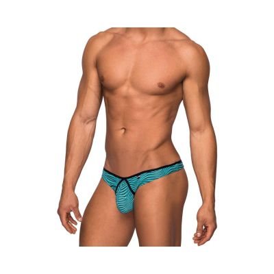 Male Power Tranquil Abyss Mini Thong Seafoam black Lx