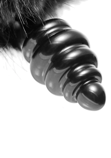 Black Bunny Tail Anal Plug