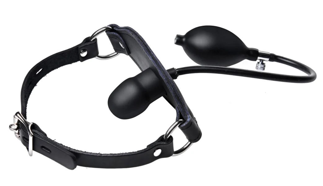 Silencer Inflatable Locking Penis Gag - Black