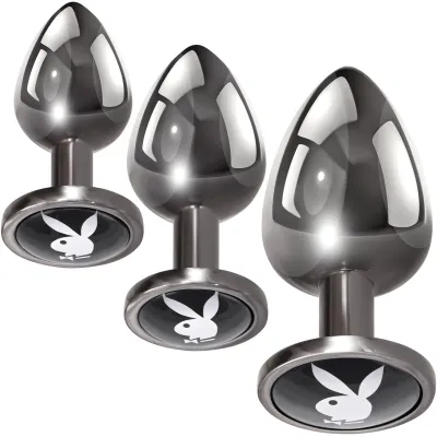 Playboy Pleasure Pleasure 3 Ways Aluminum Alloy 3 Piece Anal Training Kit
