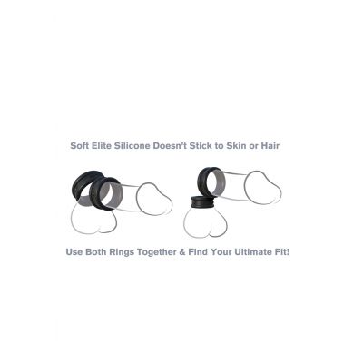 Max Width Silicone Rings Black Cock And Ball Ring
