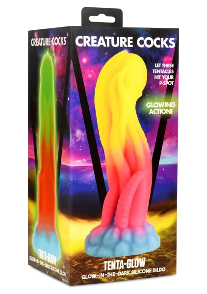 Creature Cocks - Tenta-Glow Glow-in-the-Dark Silicone Dildo