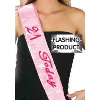 21 Today Birthday Sash Pink