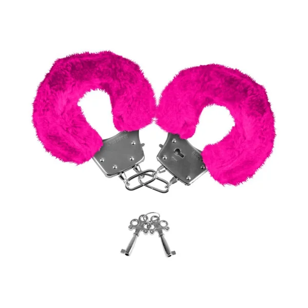 Neon Furry Cuffs - Pink