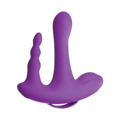 Threesome Rock n Ride Silicone Vibrator Purple