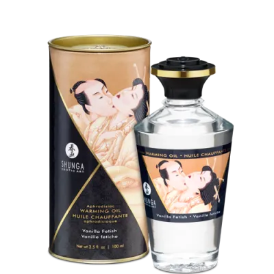 Shunga Warming Massage Oil Vanilla Fetish 3 5oz