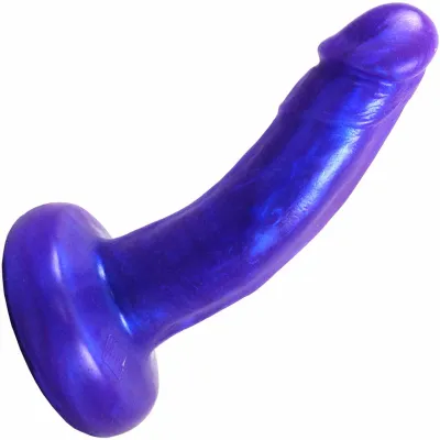 Small Realistic Bent Silicone Dildo By Vixen Purple