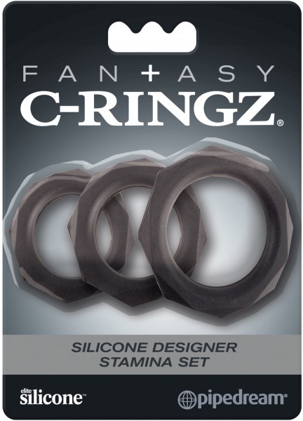 Silicone Designer Cock Rings x3