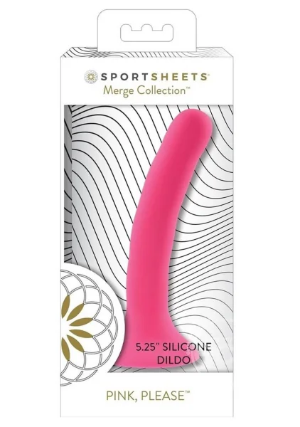 Please  5.25" Silicone Harness Compatible Dildo By Sportsheets - Pink