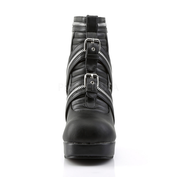 3 3/4 inches Heel, 1 inches P/F Goth Punk Lolita Ankle Boot — image 2 of 4