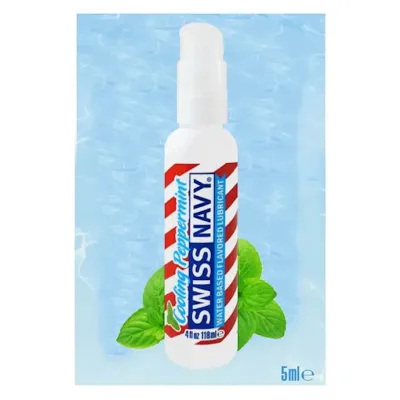 Swiss Navy Cooling Peppermint Flavoured Lubricant 5ml Foil 5ml