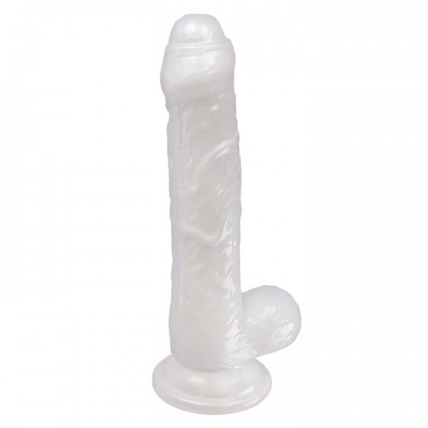 Snow Balls White Suction Dildo – 9.5 Inch