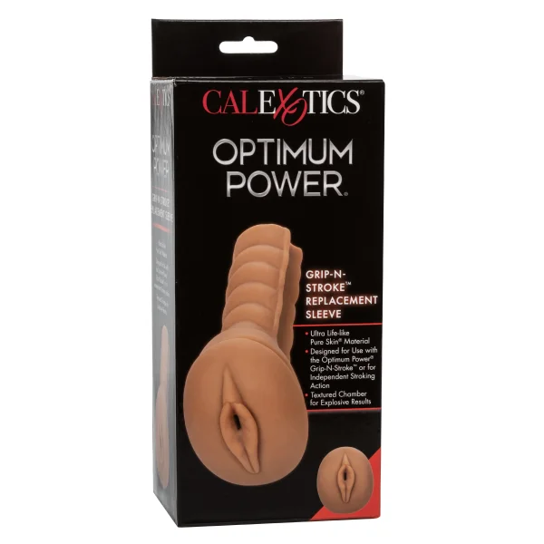 Optimum Power Grip-N-Stroke Replacement Sleeve -  Brown