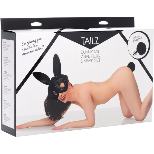 Bunny Tail Butt Plug and Mask Set