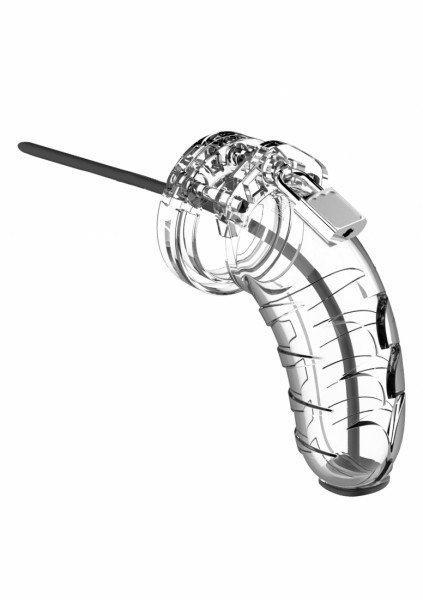Model 16 - Chastity - 4.5" - Cage with Silicone Urethal Sounding - Chastity Belt Bondage
