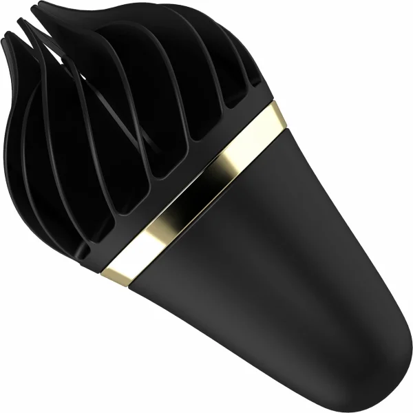 Satisfyer Sweet Treat Rotating Silicone Rechargeable Clitoral Stimulator - Black & Gold