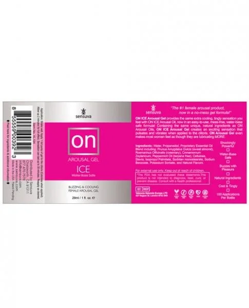 On Ice Arousal Gel Female 1 fluid ounce