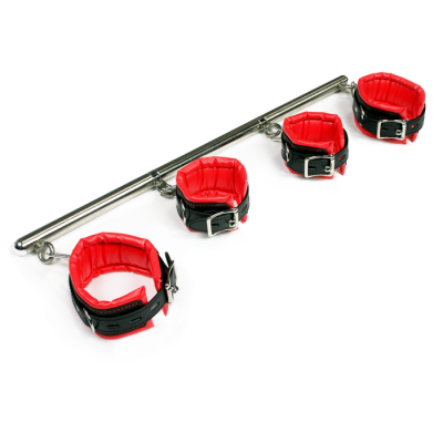 Expandable Bondage Spreader Bar Cuff Set