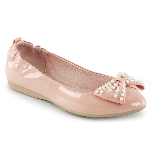 Pointed Toe Foldable Flats W/ Pearl Embellished Bow — image 5 of 12