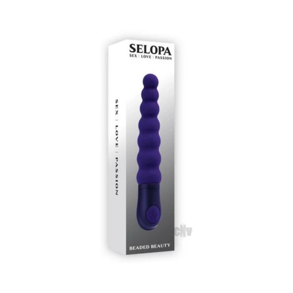 Classic Vibrators: Selopa Beaded Beauty Silicone Vibrator Purple