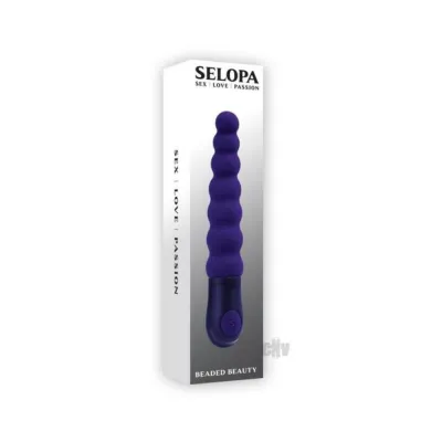 Classic Vibrators Selopa Beaded Beauty Silicone Vibrator Purple