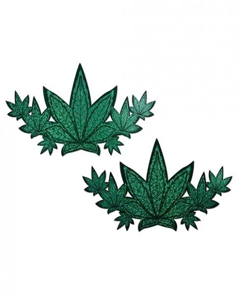 Pastease Demi Glitter Leaf Pasties Green O/S — image 3 of 4