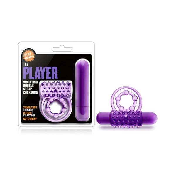 Play With Me - The Player - Vibrating Double Strap Cockring - Purple