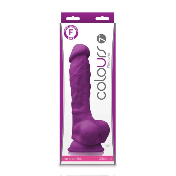 Colours Pleasures 7 Inch Vanilla Silicone Suction Cup Dildo