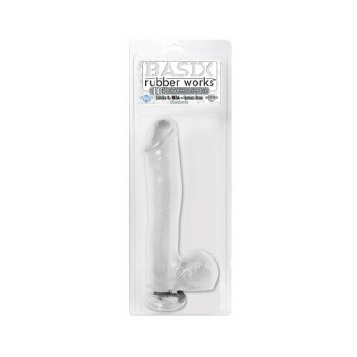 Basix Dong Suction Cup 10 Inch Clear